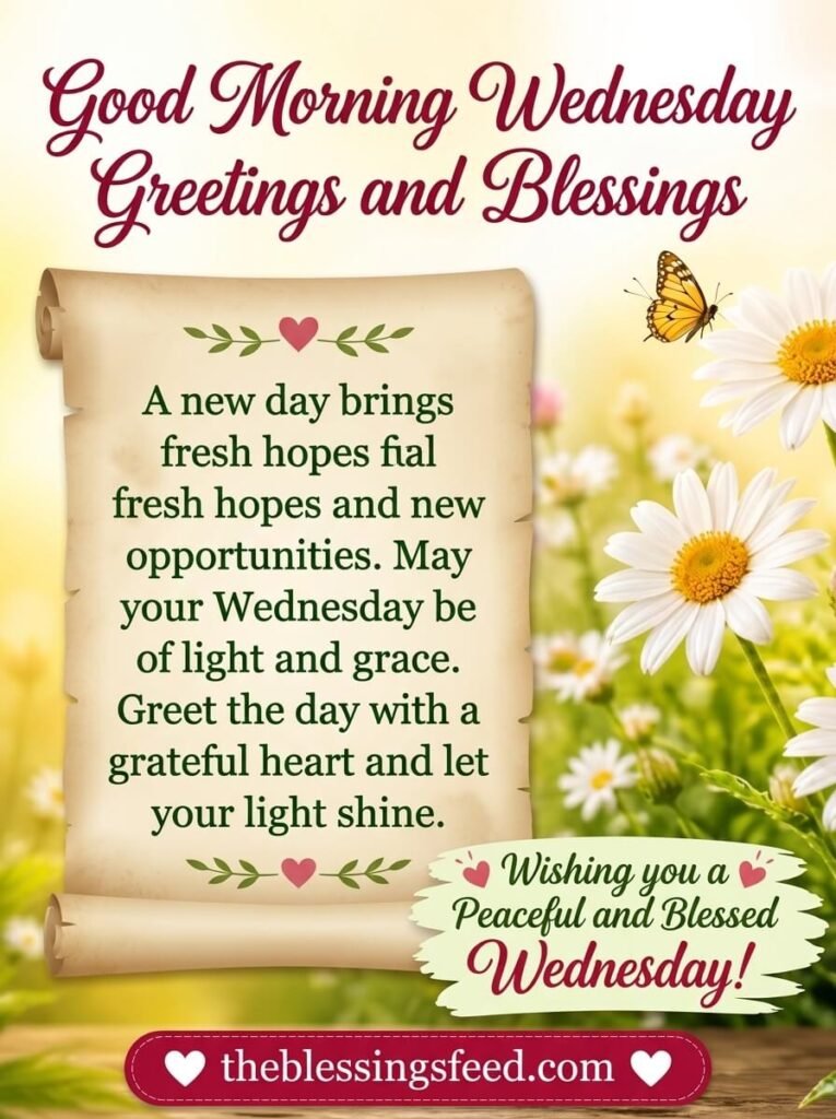 Good morning wednesday greetings and blessings