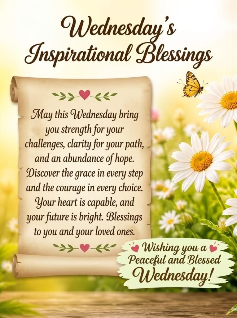 inspirational wednesday blessings
