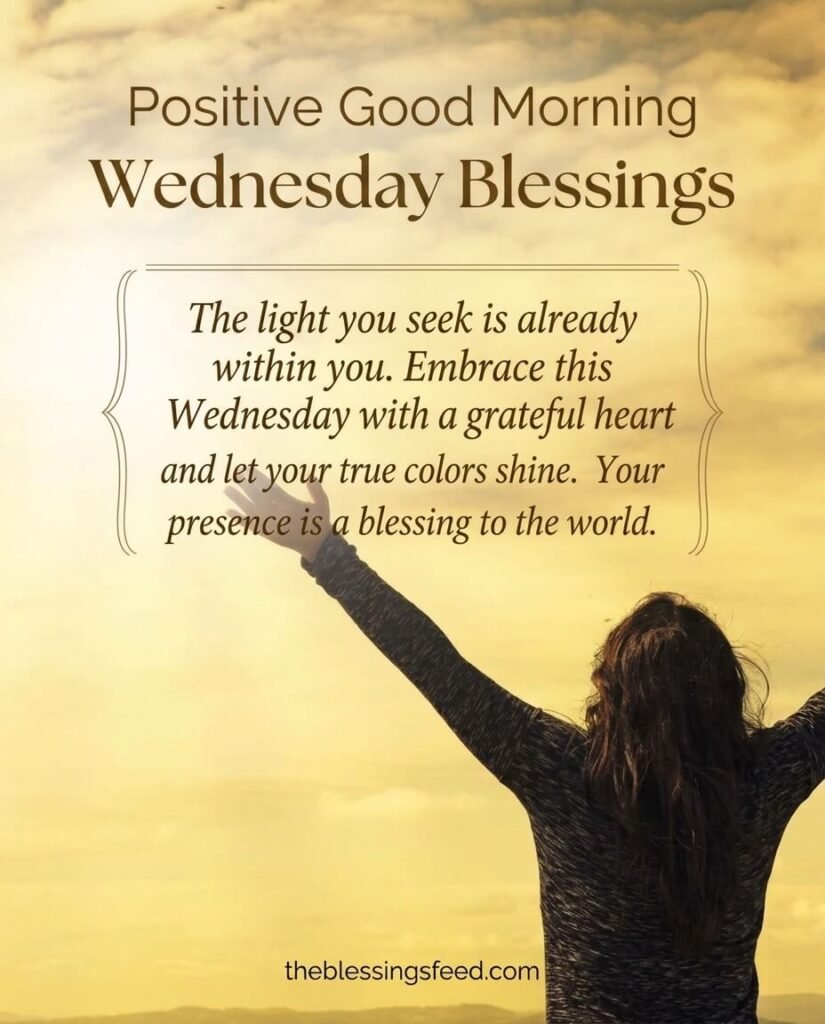 Positive Good Morning Wednesday Blessings
