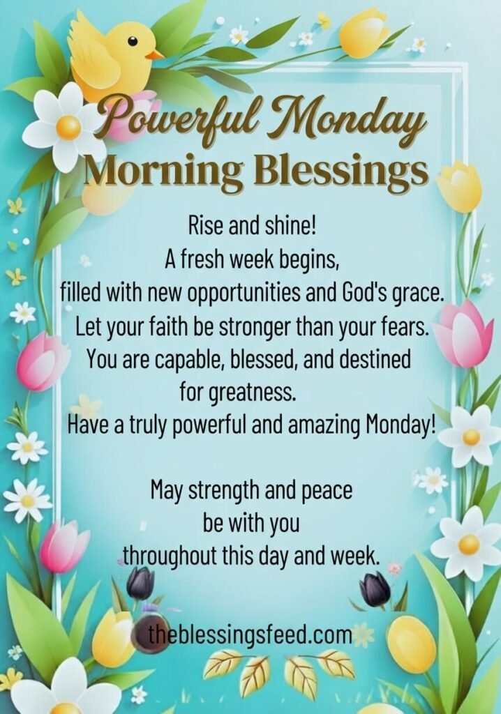 Powerful Monday Morning Blessings