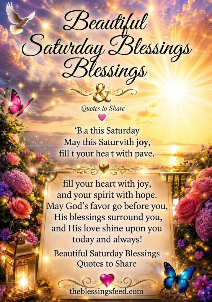 Beautiful Saturday Blessings Quotes to Share
