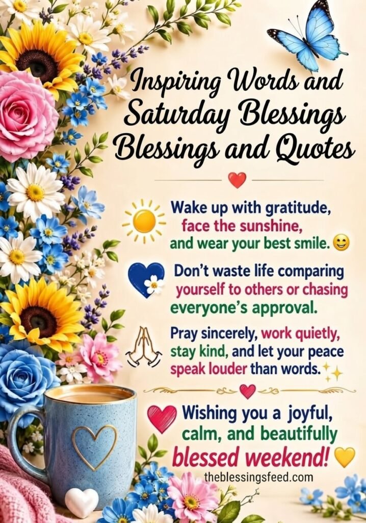 inspiring words saturday blessings quotes