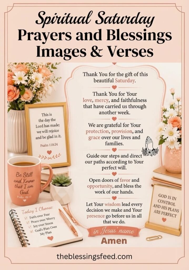 spiritual prayers saturday blessings images verses